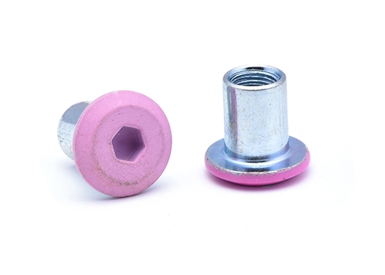 T-nut con testa verniciata a spruzzo