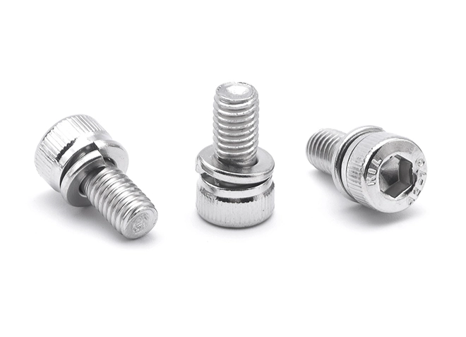 Vite combinata a tre pezzi per testata cilindro in acciaio inox 304